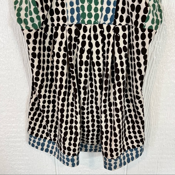 BCBGMaxAzria Polka Dot Black and White Blouse - Picture 4 of 8